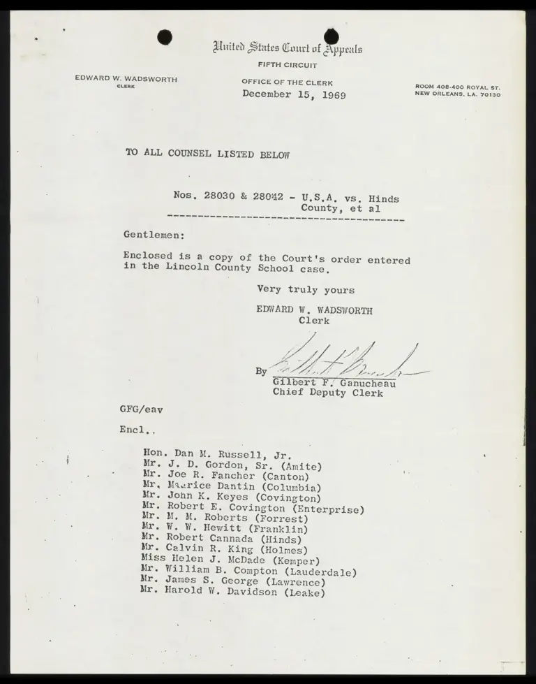 United States v. Lincoln County School District Order preview