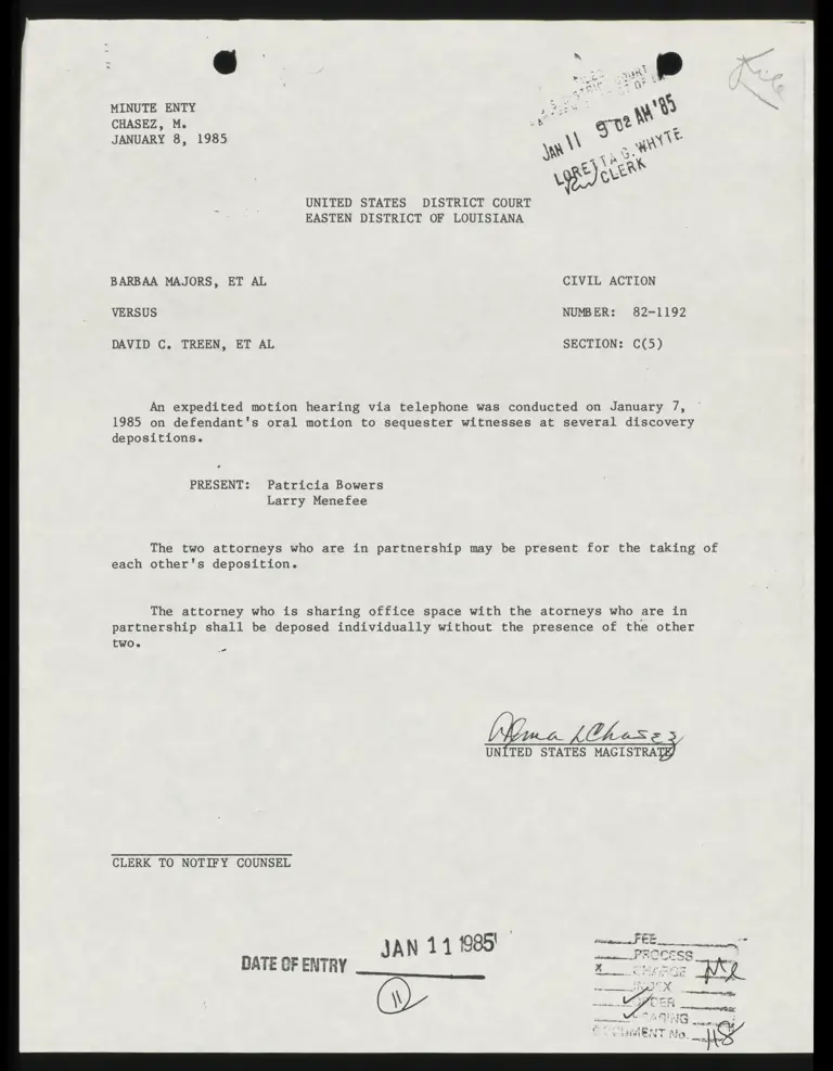 Minute Entry preview