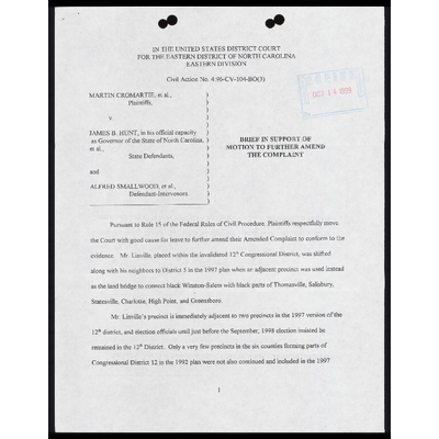 Brief in Support of Motion to Further Amend the Complaint preview
