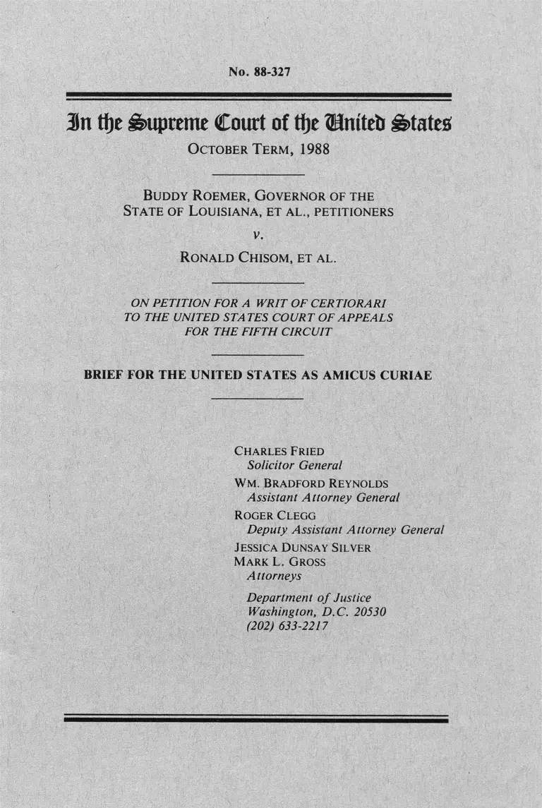 Roemer v Chisom Brief of Amicus Curiae preview