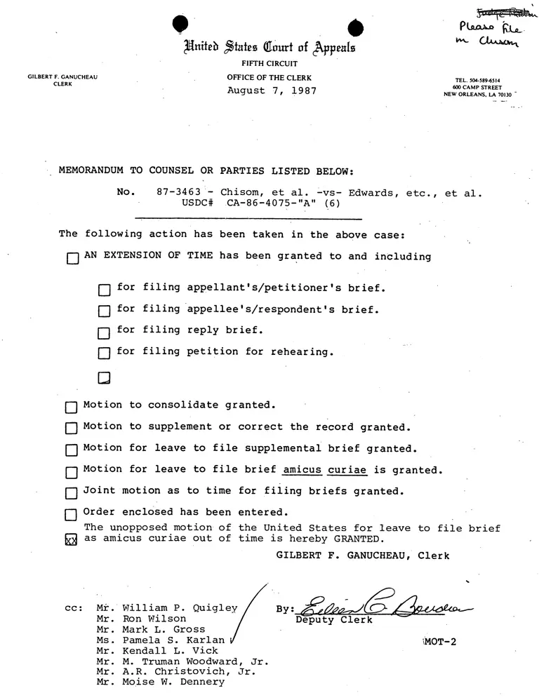 Memorandum to Counsel Granting Leave to File Amicus Brief preview