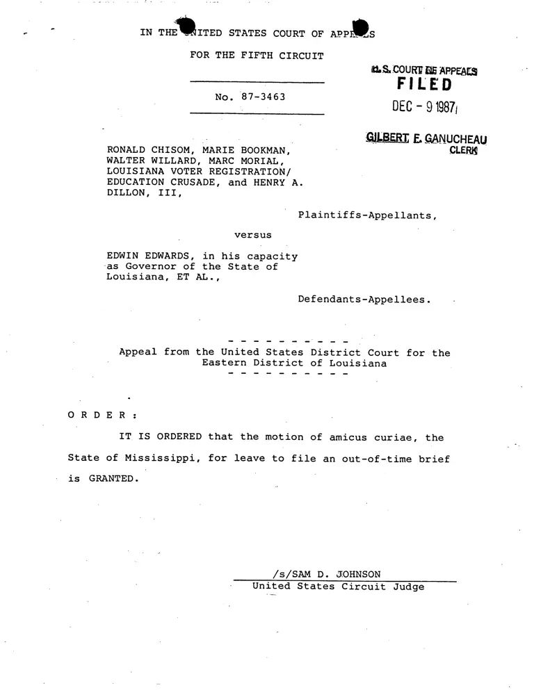 Order Granting Motion of Amicus Curiae preview