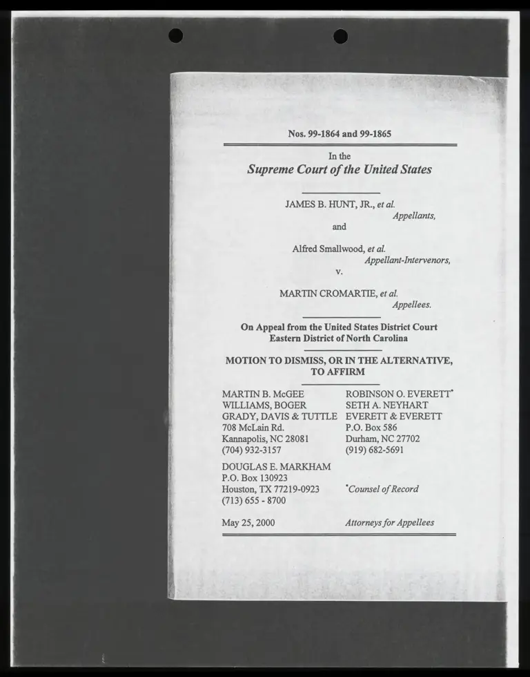 Motion to Dismiss, Or in the Alternative, To Affirm preview