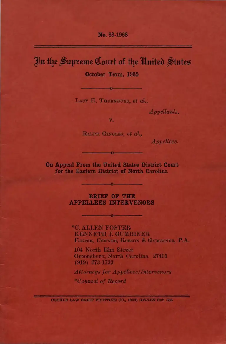Brief of the Appellees Intervenors preview