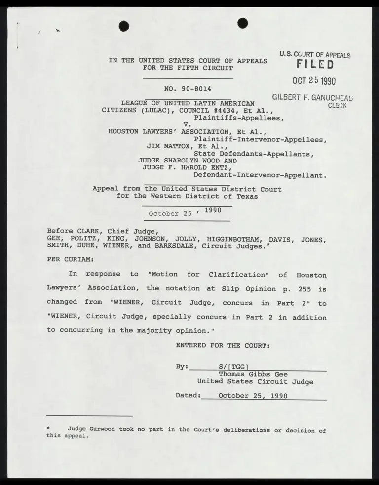 Opinion Per Curiam preview