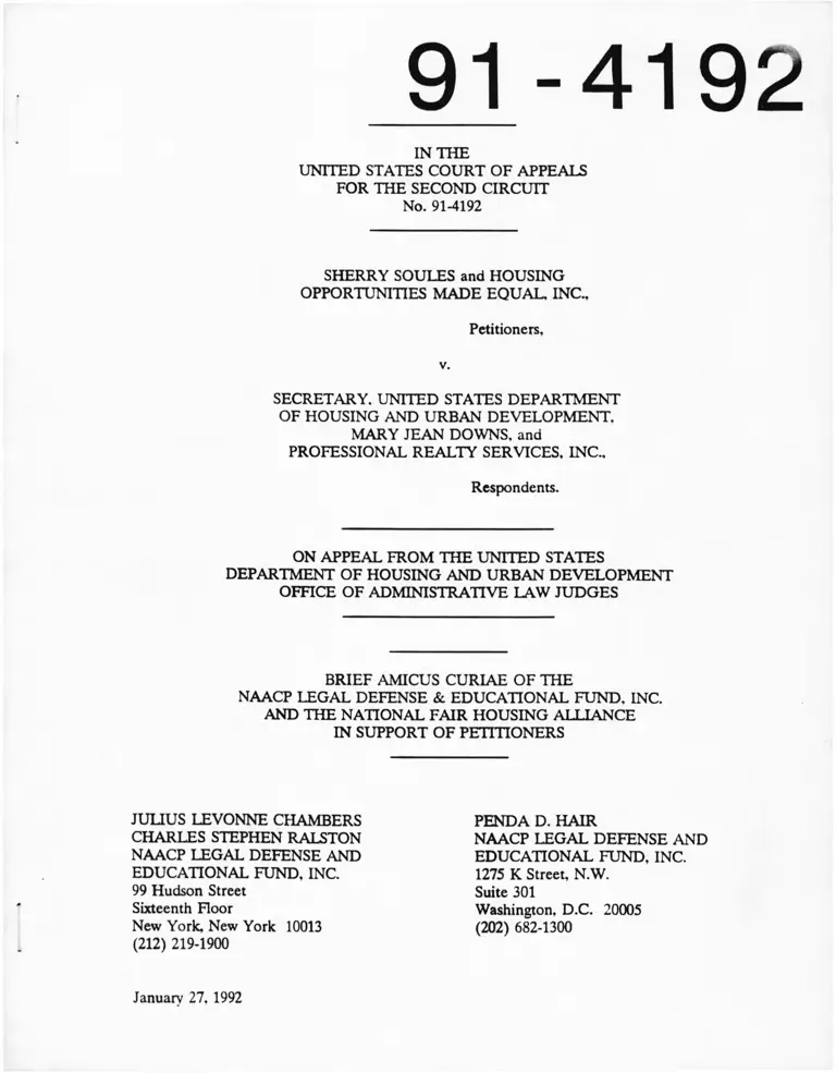Soules v Downs Brief Amicus Curiae preview
