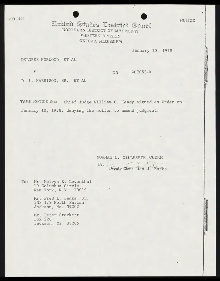 Order Denying Motion to Amend Judgment preview