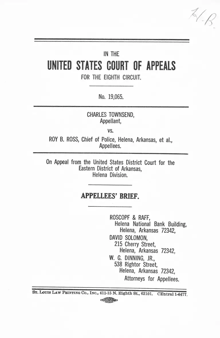 Townsend v. Ross Appellees' Brief preview