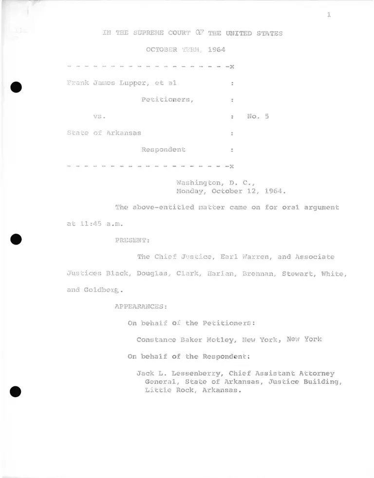 Lupper v. Arkansas Oral Argument preview