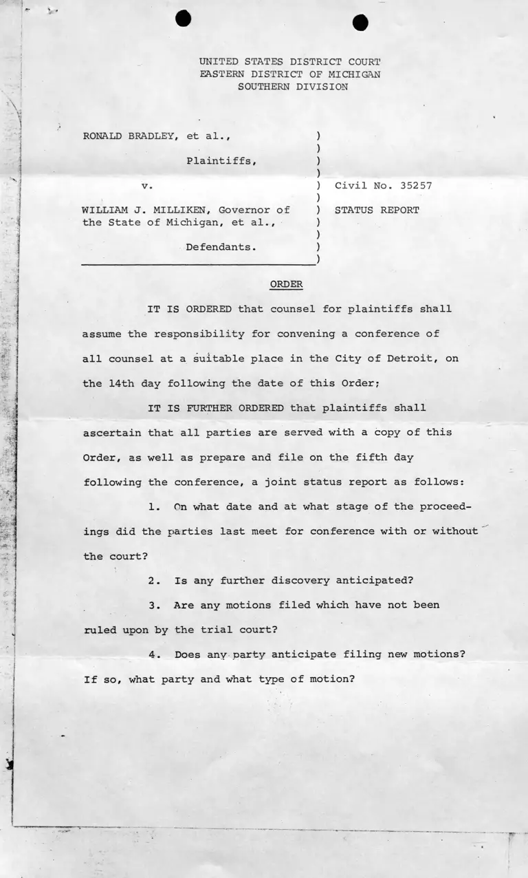 Order for All Counsel Meeting preview