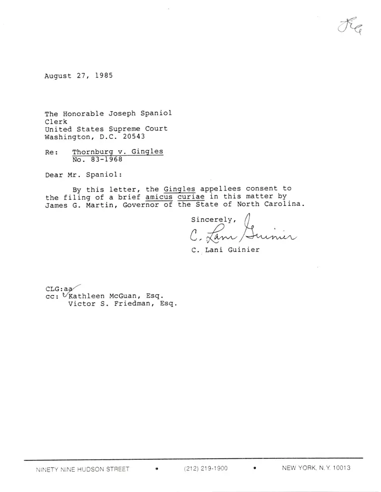 Correspondence from Guinier to Spaniol preview