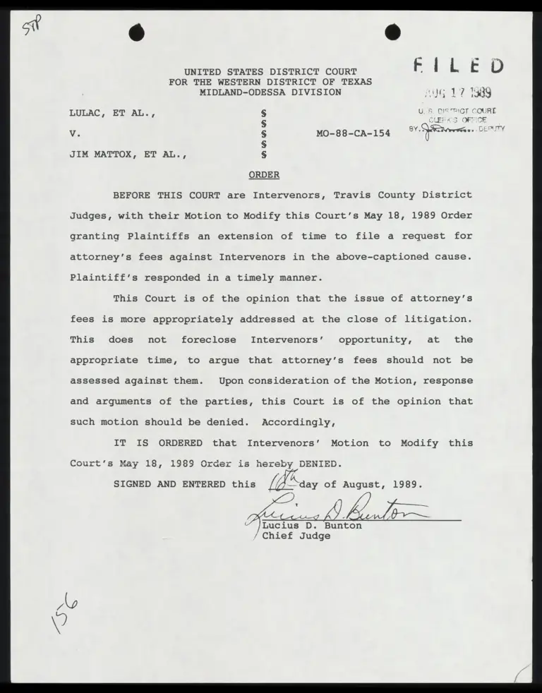 Order Denying Intervenors' Motion preview