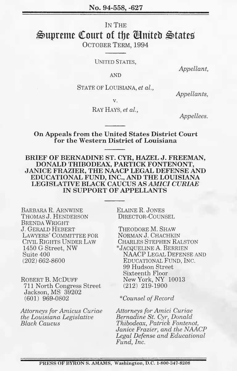 United States v. Hays Brief Amici Curiae in Support of Appellants preview