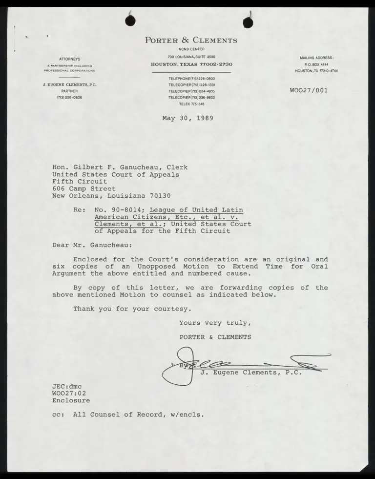 Unopposed Motion to Extend Time for Oral Argument preview