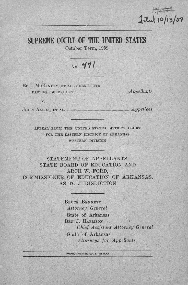 McKinley v. Aaron Statement of Appellants preview
