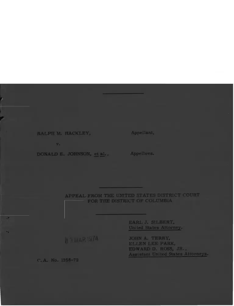Hackley v. Johnson Brief for Appellee preview