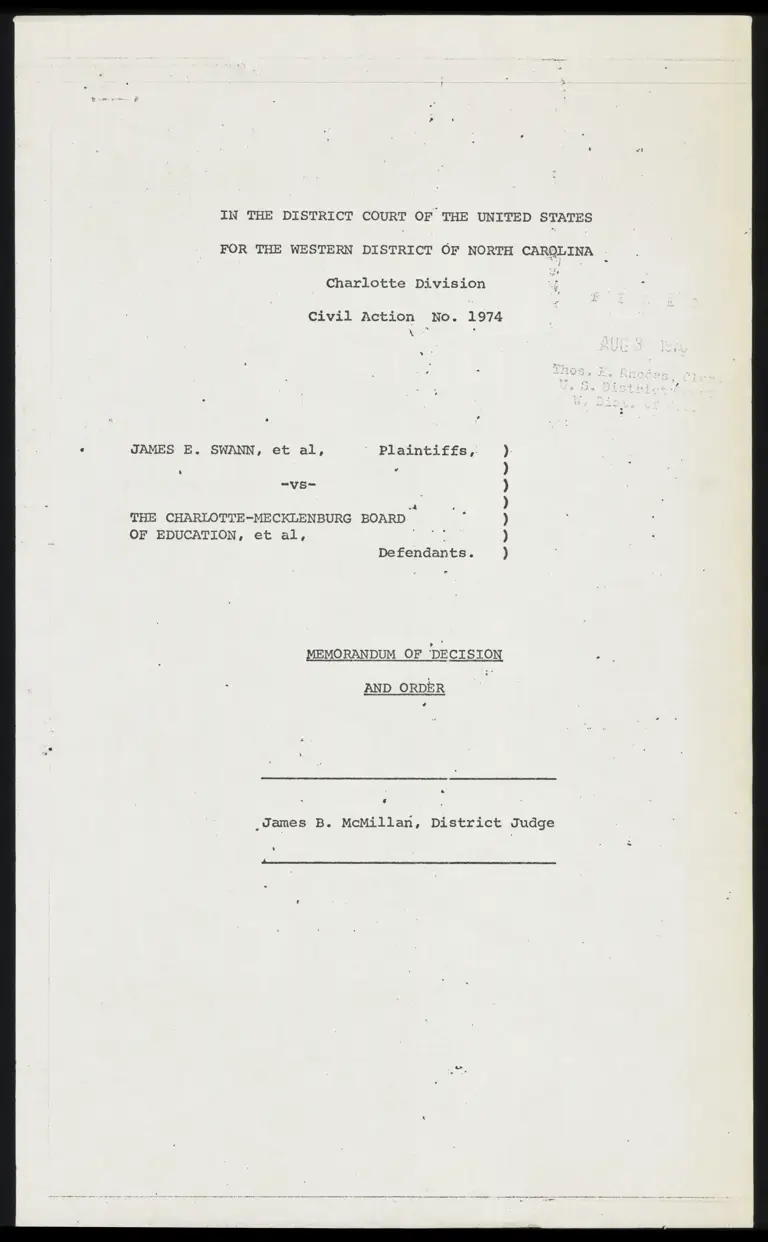 Memorandum of Decision and Order preview