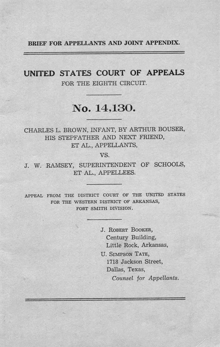 Brown v. Ramsey Brief for Appellants and Joint Appendix preview