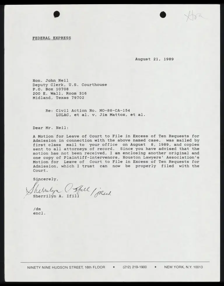 Plaintiff-Intervenor HLA's Motion for Leave of Court to File in Excess of Ten Requests for Admission preview