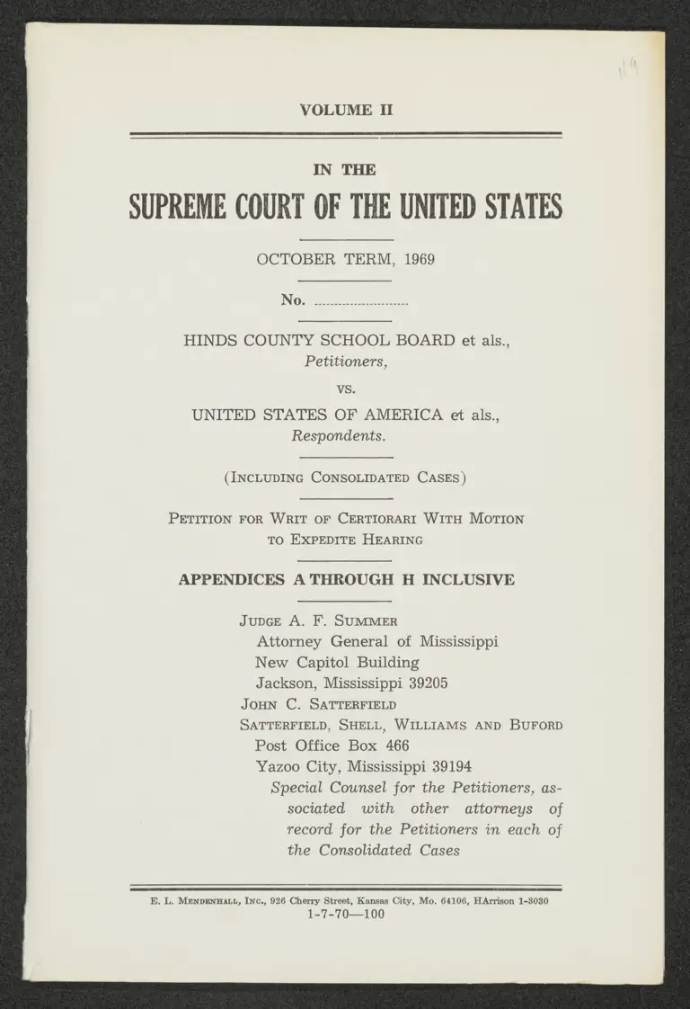 Appendices A Through H Inclusive - Volume II preview