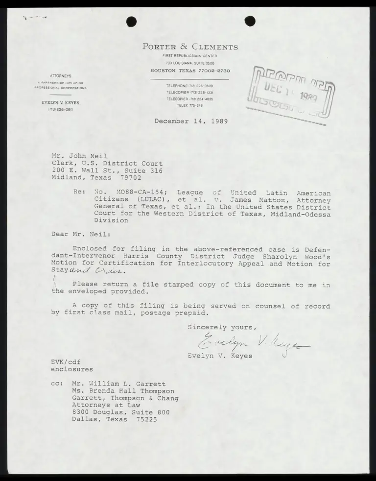 Defendant-Intervenor Judge Wood's Motion for Certification for Interlocutory Appeal and Motion for Stay preview