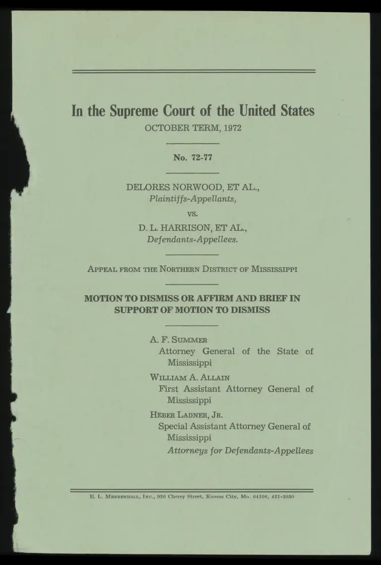 Appellees' Motion to Dismiss and Brief in Support; Appellants' Jurisdictional Statement preview