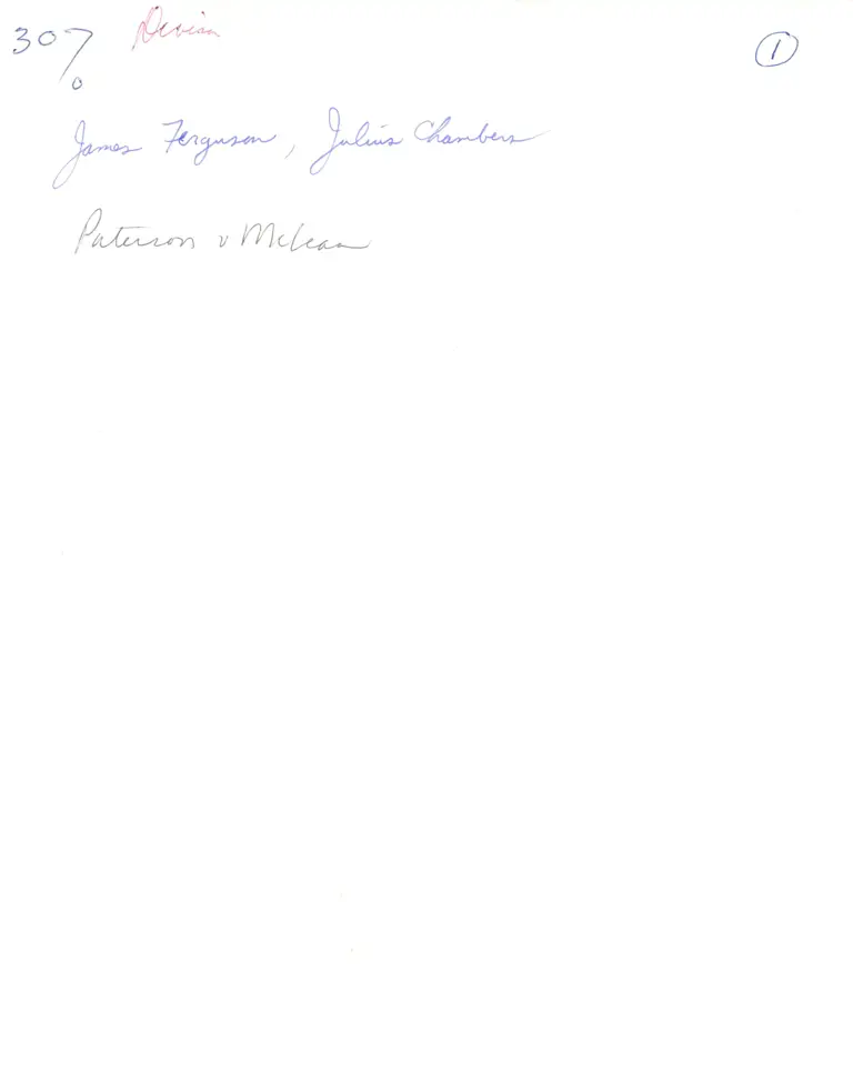 Chambers, Julius; and Others, 1988-2000, undated - 9 of 16 (back) preview