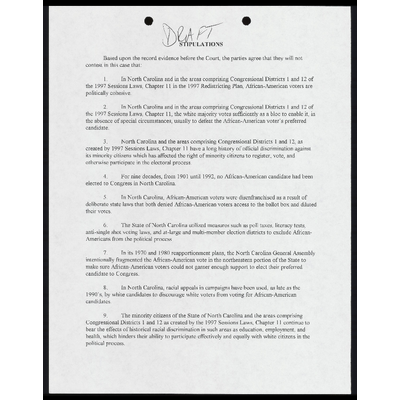 Fax From Stein to Cox RE: Draft Stipulations preview