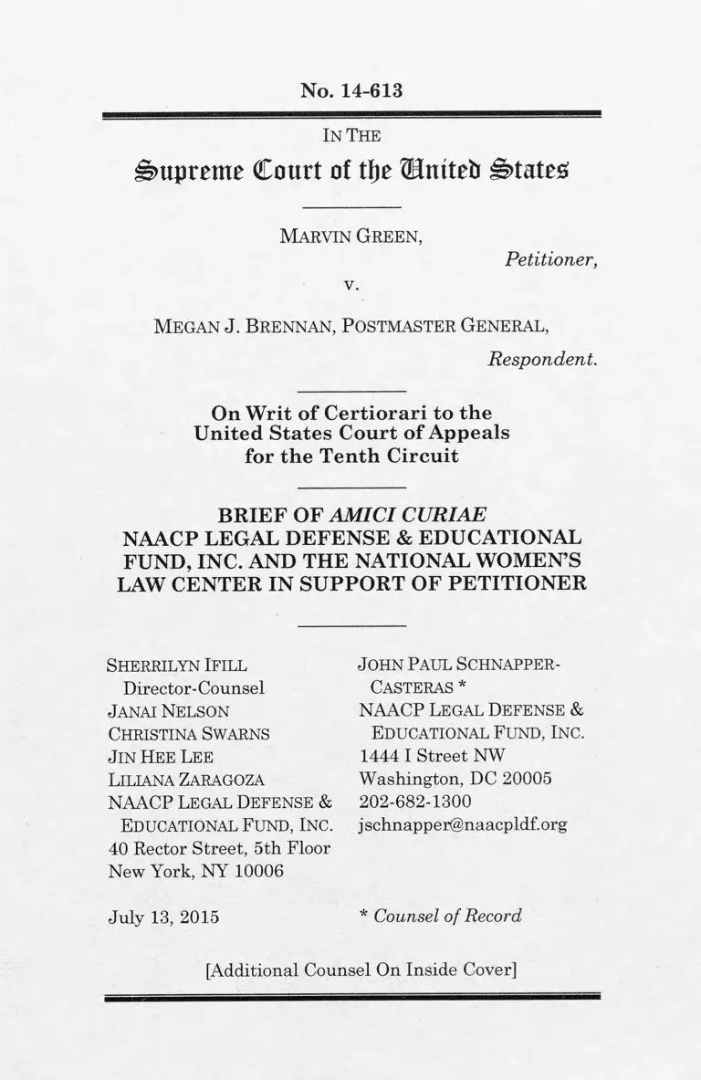 Green v. Brennan Brief of Amici Curiae preview