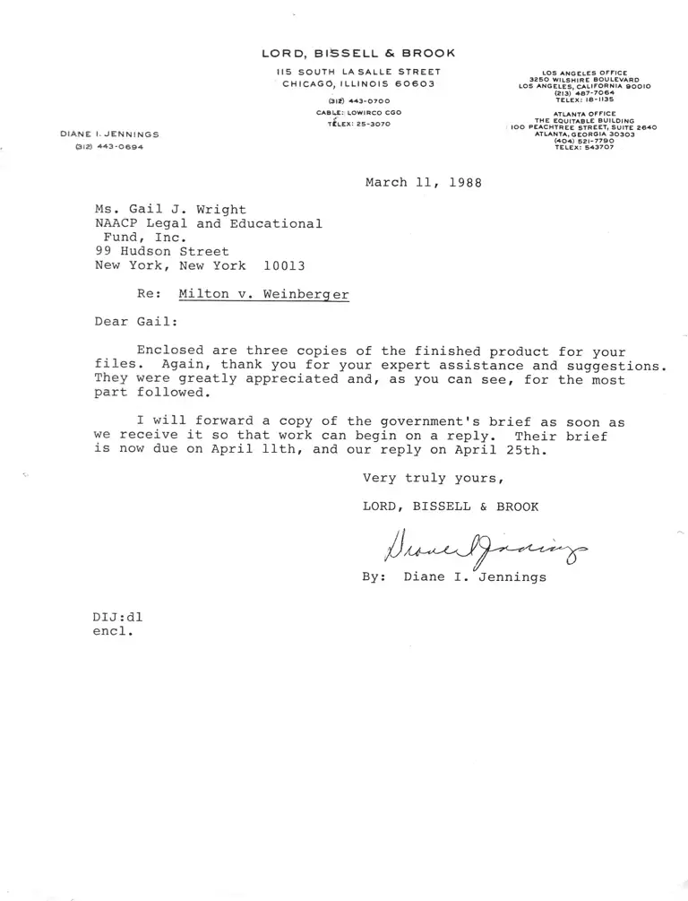 Milton v. Weinberg Plaintiff-Appellant's Brief and Appendix preview