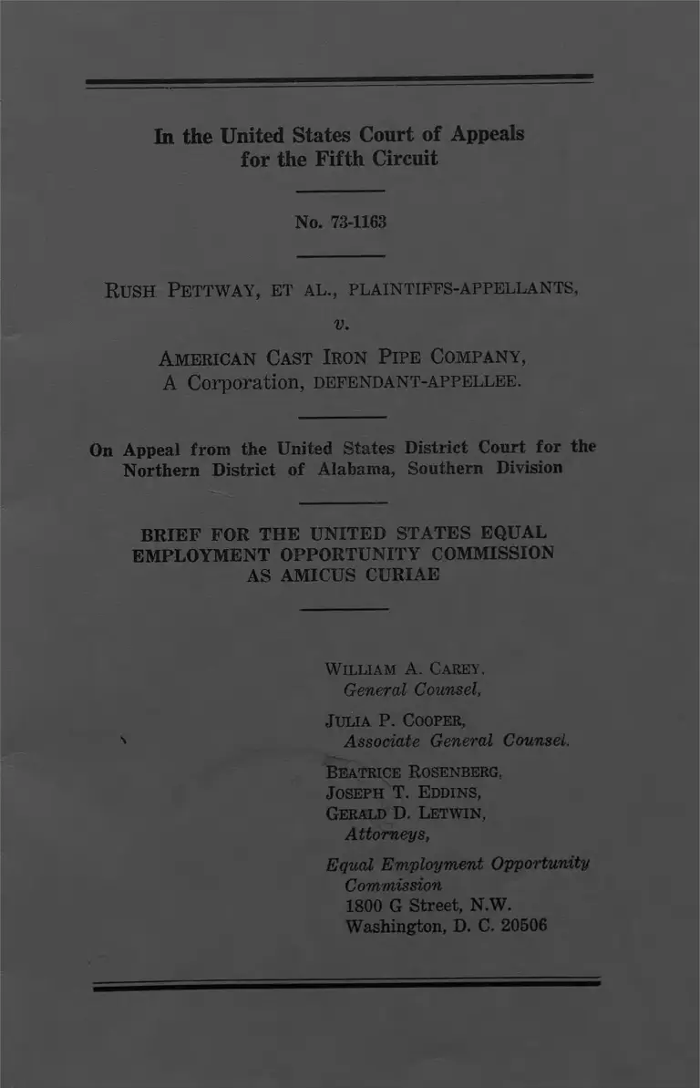 Pettway v. American Cast Iron Pipe Company Brief Amicus Curiae preview