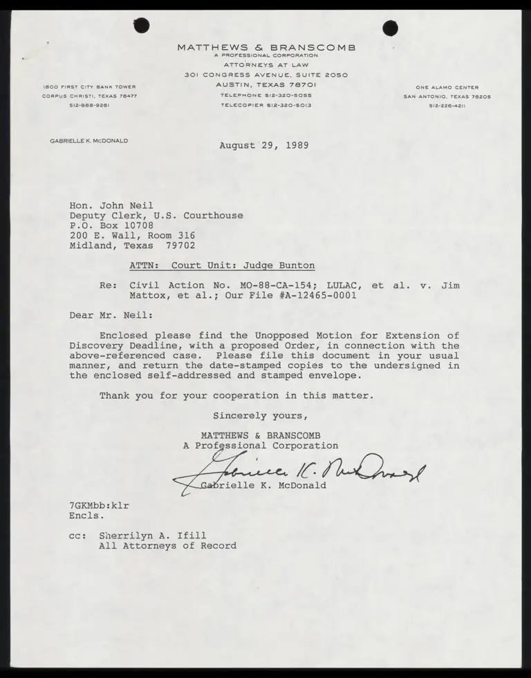 Unopposed Motion for Extension of Discovery Deadline; Proposed Order preview