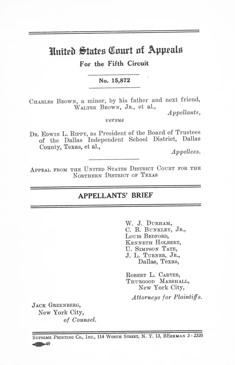 Brown v. Rippy Appellants' Brief preview