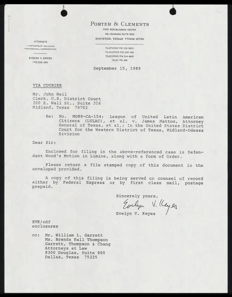 Defendant Wood's Motion in Limine; Proposed Order preview