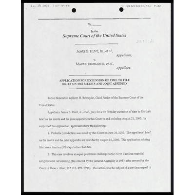 Application for Extension of Time to File Brief on the Merits and Joint Appendix preview
