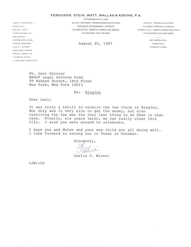 Correspondence from Winner to Guinier; from Winner to Leonard; from Winner to Nabrit preview