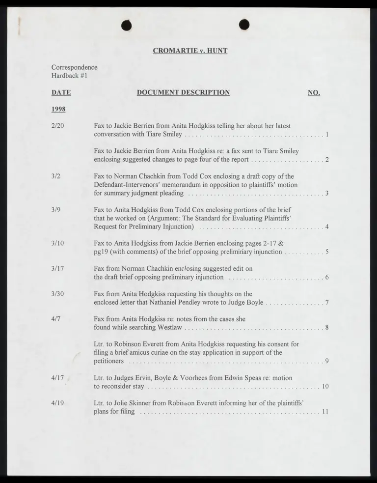Correspondence Hardback #1 Index preview