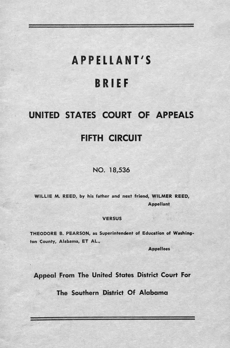 Reed v. Pearson Appellant's Brief preview