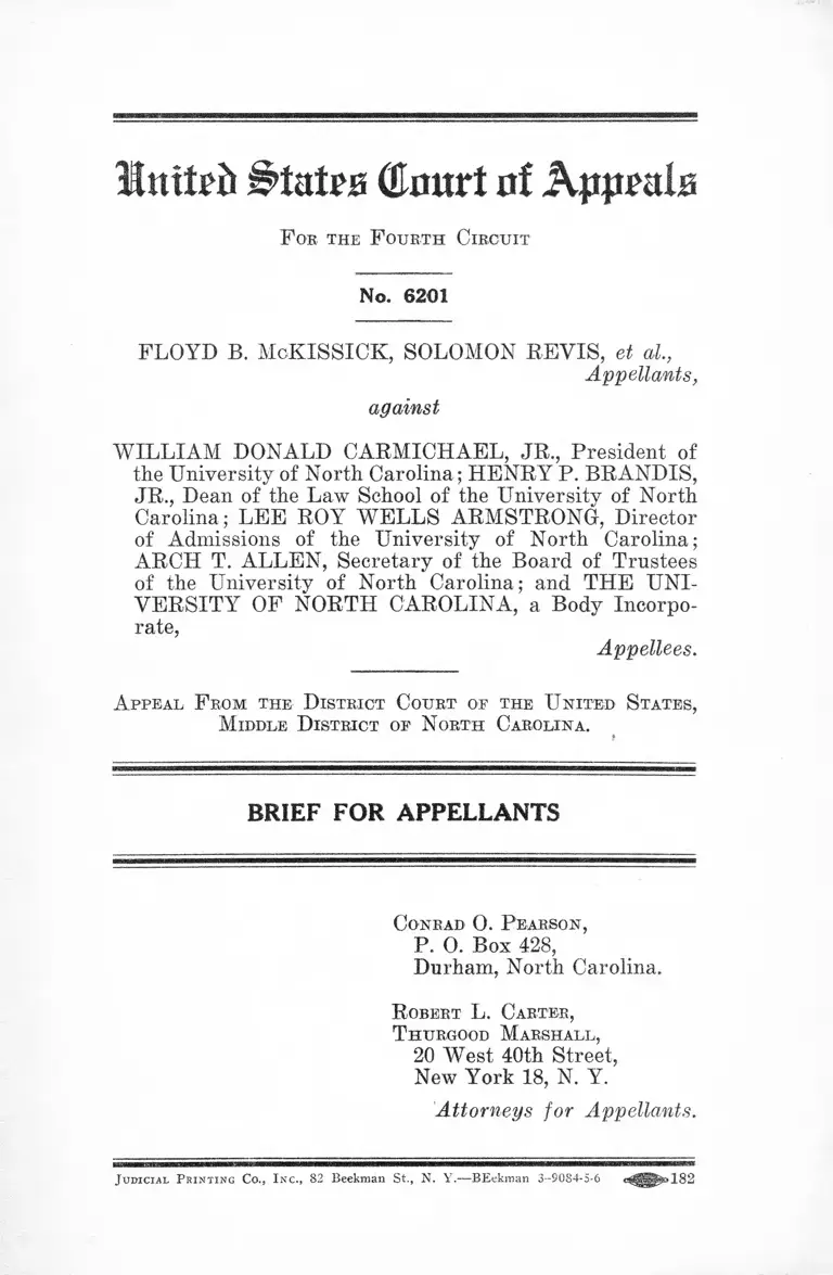McKissick v. Carmichael Jr. Brief for Appellants preview