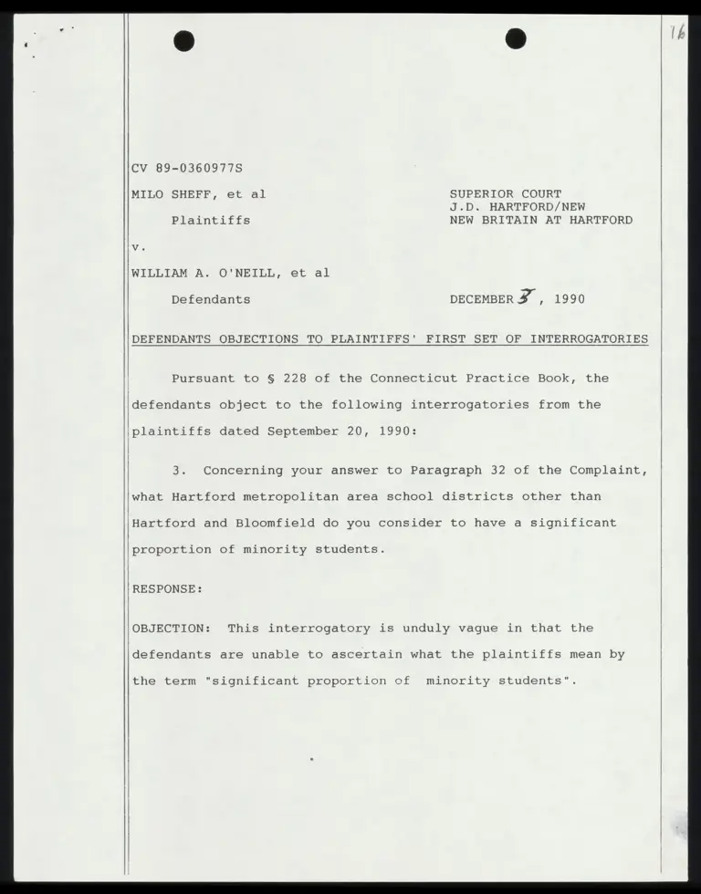 Defendants Objections to Plaintiffs' First Set of Interrogatories preview