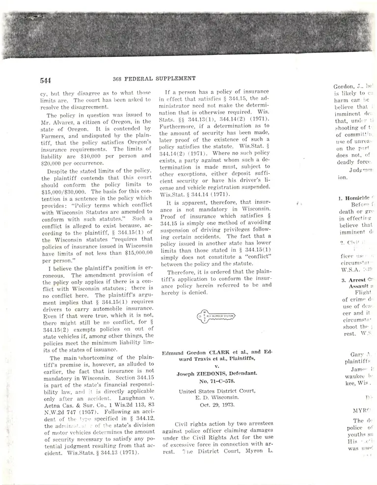 Clark v. Ziedonis Court Opinion preview