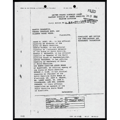 Complaint and Motion for Preliminary and Permanent Injunction preview