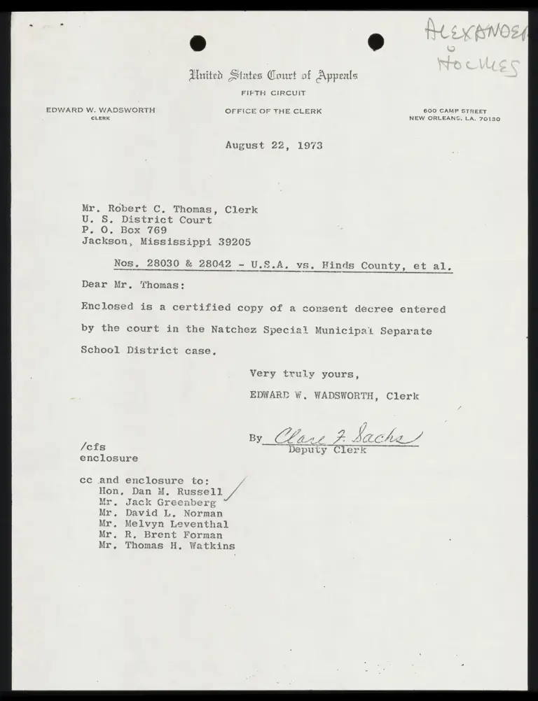 Consent Decree for Natchez Special School District preview