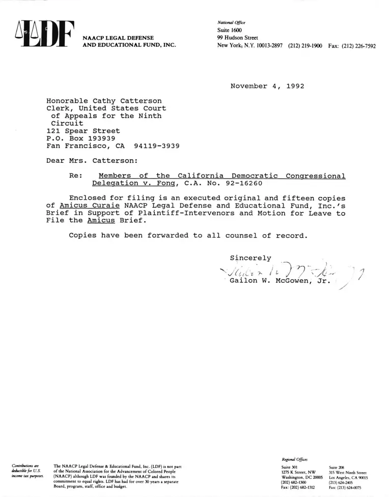 Members of the California Democratic Congressional Delegation v. Benavidez Motion for Leave to File and Amicus Brief of NAACP Legal Defense and Educational Fund preview
