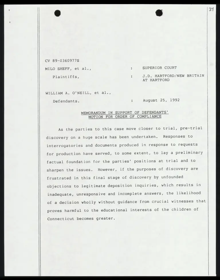 Memorandum in Support of Defendants' Motion for Order of Compliance preview