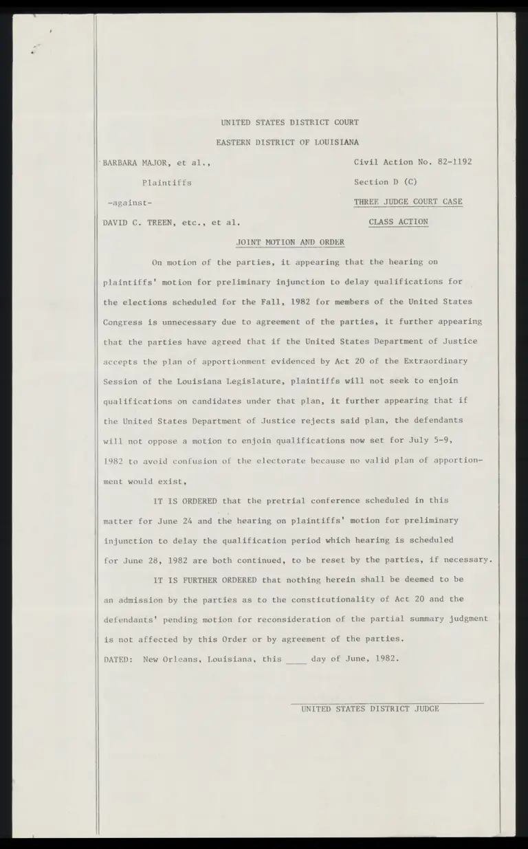 DRAFT Joint Motion and Order preview