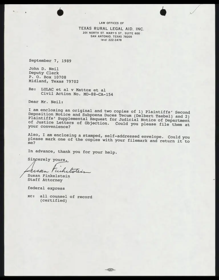 Plaintiffs' Supplemental Request for Judicial Notice of Department of Justice Letter of Objection preview