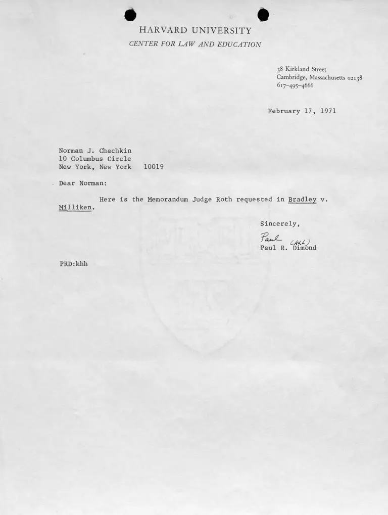 Memo from Dimond to Chachkin preview