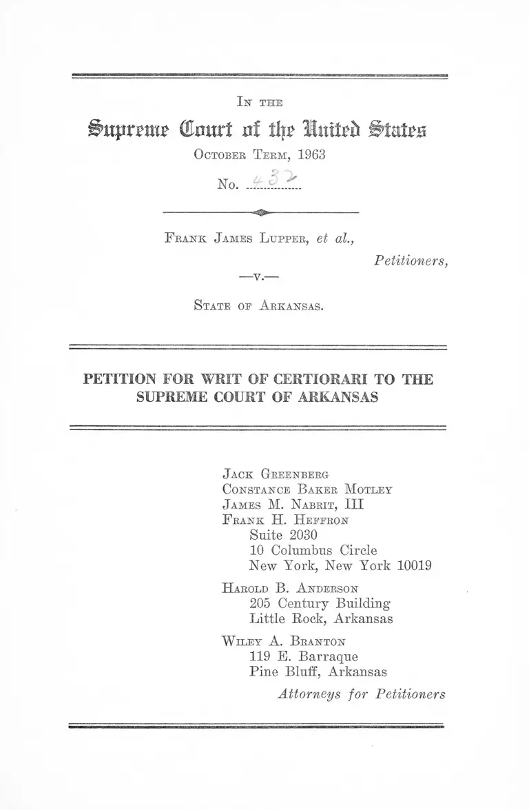 Lupper v. Arkansas Petition for Writ of Certiorari preview