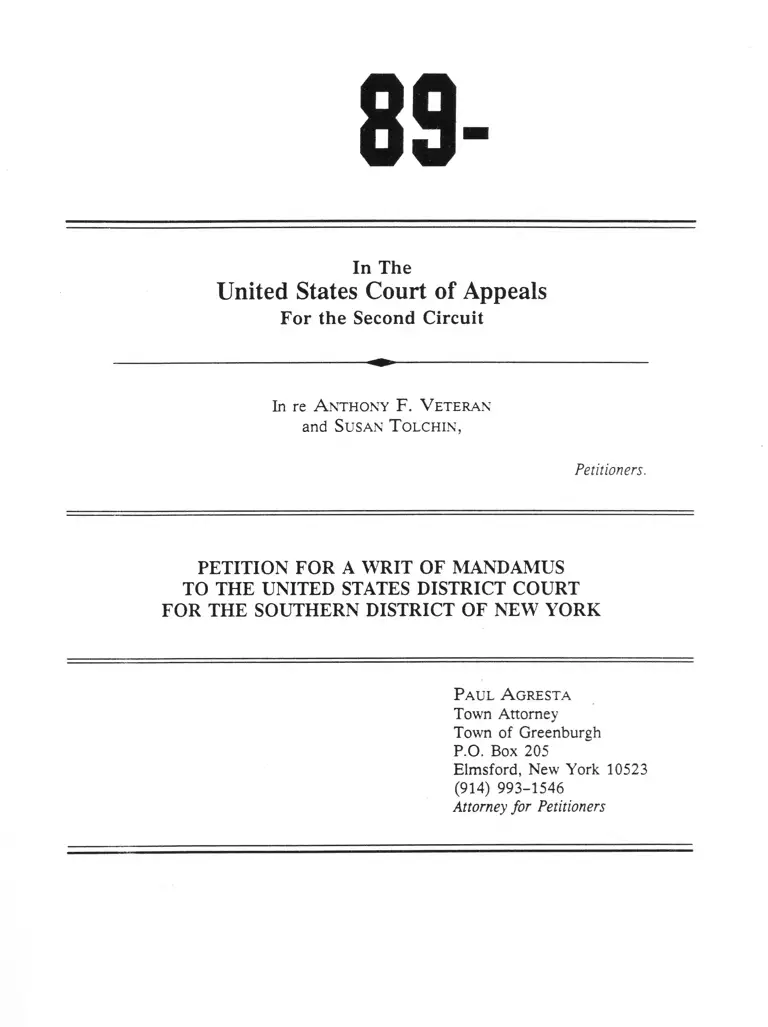 Veteran v. Greenberg Petition for a Writ Mandamus preview